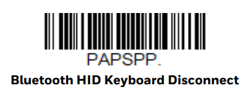 Bluetooth HID Keyboard Disconnect Barcode